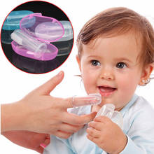 Crianças da criança do bebê infantil macio silicone dedo escova de dentes borracha massageador dentes cuidados dentários l0152 2024 - compre barato
