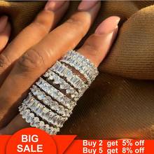 Romantic Eternity Band Promise ring 925 Sterling silver AAAAA cz Engagement Wedding Rings for women Men Statement Party Jewelry 2024 - buy cheap