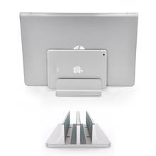 Вертикальная алюминиевая подставка для ноутбука, компактный настольный держатель для ноутбука 7-17 дюймов с регулируемой шириной 2024 - купить недорого