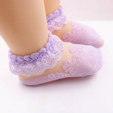 2022 Newborn Baby Socks Lace Bowknot Girl Flower Socks Autumn Princess Soft Cute Baby Toddler Socks 2024 - buy cheap