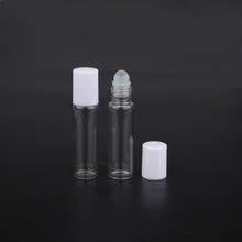 50pcs/Lot Promotion Glass 10ml Perfume Bottle White Lid 1/3OZ Essential Oil Container Women Cosmetic Pot Refillable Roll On Jar 2024 - buy cheap