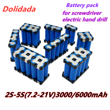 Paquete de batería de 5S 2S 3S, batería de soldadura personalizada 2021, 18650 mAh/3000mah, paquete de batería de 6000 V a 12,6 v, electrodo destornillador, novedad de 25,2 2024 - compra barato