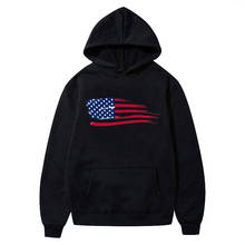 Moletom feminino com capuz estampa bandeira americana, moletom harajuku com capuz de manga comprida pulôveres feminino para outono e inverno 2024 - compre barato