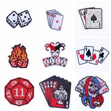 Iron On Patches DIY Poker Dice Patch On Clothes Embroidered Patches For Clothing Patch Sewing On Garment Apparel Accessories 2024 - buy cheap