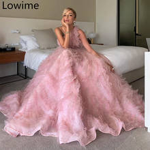 New Fairy Pink Tulle Celebrity Dress 2019 One Shoulder Elegant Runaway Red Carpet Gowns Long Evening Prom Party Vestidos Custom 2024 - buy cheap
