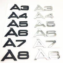 Черный/серебристый логотип для автомобильного стайлинга авто аксессуары для автомобиля задний бампер багажник Английский алфавит буквы эмблема наклейки значки 2024 - купить недорого