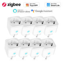 Tuya ZigBee Smart EU FR Plug EU 16A Power Monitor Timer Socket Remote control Automation Compatible Alexa Google Home Assistant 2024 - buy cheap