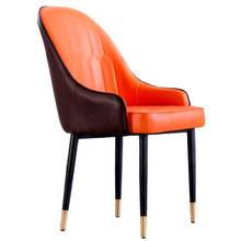 Nordic luxo cadeira de jantar do agregado familiar moderno simples sala de jantar fezes volta cadeira do hotel restaurante café cadeira metal 2024 - compre barato