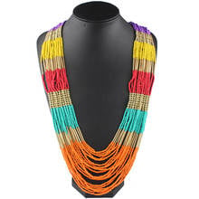 Claire Jin Multi Layer Small Beads Sweater Chain Women Long Ethnic Necklace Fashion Trend Statement Bohemian Jewelry 2024 - buy cheap