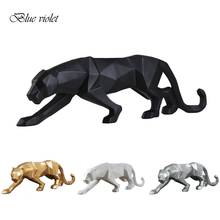 4 Color Panther Statue Modern Abstrac Animal Figurine Desktop Office Resin Leopard Sculpture Crafts Decoration Gift Home Decor 2024 - buy cheap