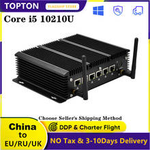 Topton Fanless Mini PC Intel Core i5 10210U 8265U 6 LAN i211AT Gigabit Ethernet AES-NI 4*USB3.0 Firewall Router pfSense Computer 2024 - buy cheap