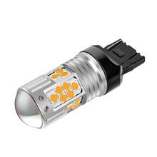 Bombillas LED de freno para coche, luz diurna superbrillante T20 7440 W21W WY21W, intermitentes, luz roja, blanca y amarilla, 1 unidad 2024 - compra barato