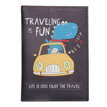 Popular Cartoon PU Leather Business Passport Cover with Card Bag Documents  Holder Case 14.5*10cm 2024 - buy cheap