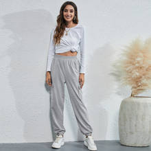 Women Trousers Solid Color Casual Loose Cargo Pants Sweatpants joggers 2021 Spring Summer High Waist Black Long Pants Streetwear 2024 - buy cheap