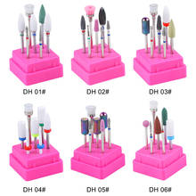 7PCS Ceramic Diamond Nail Drill Bit Set Milling Cutter for Manicure Pedicure Rotary Gel Clean File Electric Nail Drill Accessory 2024 - buy cheap