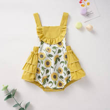 New Summer Infant Newborn Romper Baby Girl Clothing Floral Print Ruffles Jumpsuit Cute Sleeveless Sunsuit Baby Rompers 2024 - buy cheap