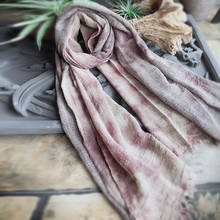 Женские шарфы из хлопка Johnature, бандана случайного окрашивания, короткая, теплая шаль, винтажная, для осени и зимы, 2020 2024 - купить недорого