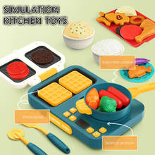 Children's Play House Kitchen Toy Simulation Sound and Light Induction Cooker Mini Food Little Girl Cooking Set Toys for Kids 2024 - buy cheap