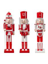 3PCS/Set Cute Puppet Toy Gift Christmas Wooden Nutcracker Soldier Jewelry 38CM Children's Room Decoration Ornament 2024 - buy cheap