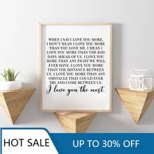 Wedding Shower Gift For Fiance & Wife Wall Art Canvas Painting Posters and Prints Love Quotes Aesthetic Home Decoration 2024 - buy cheap