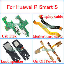 Para huawei p smart s usb cabo de exibição flex alto-falante em fora do cabo de volume de energia cabo placa-mãe microfone cabo flexível 2024 - compre barato