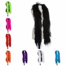 2 Meters 20Ply Fluffy Ostrich Feathers Boas Natural Ostrich Feather Plumes Fringes For Wedding Party Carnival Dress Decorations 2024 - buy cheap