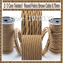 Corda de cânhamo vintage para luzes diy, fio elétrico trançado de 3m, 5m, 10m, 2 núcleos/3 núcleos, mm2