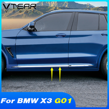 Vtear Door Trim Stainless Steel Auto Decoration Accessories Car Modification Protector Styling Sticker For BMW X3 G01 2018-2021 2024 - buy cheap
