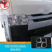 YCSUNZ chrome headlight lamp cover for hiace van ABS car auto parts accessories For toyota hiace van 2016 2017 2018 accessories 2024 - buy cheap