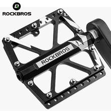 ROCKBROS 3 Bearings Mountain Bike Pedals Platform Bicycle Flat Alloy Pedals Ultralight Durable Non-Slip Flat Pedals for Brompton 2024 - buy cheap