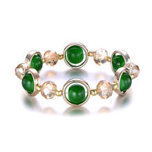LOVBEAFAS Fashion Women Bracelets Bangles Crystal Glass Beaded Elastic Bracelet Femme Jewelry 2024 - compre barato