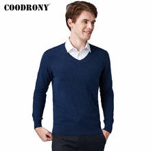 COODRONY Brand Pure Merino Wool Sweater Men Classic V-Neck Pull Homme Autumn Winter Thick Warm Soft Cashmere Pullover Men 93023 2024 - buy cheap