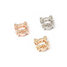 Cute Cat Slide Charms fit on Stainless Steel Keeper Mesh Bracelet DIY Women Jewelry 5pcs/lot 2024 - buy cheap