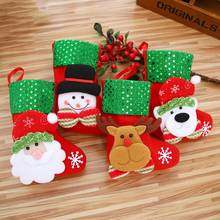 Xmas Tree Ornament Socks Decoration Party Holiday Merry Christmas Santa Claus Decor Gift Snowman Pendant New Year Socks Gift 2024 - buy cheap