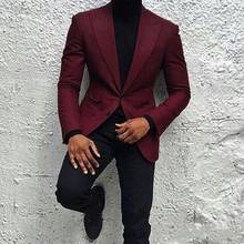 TPSAADE dos botones padrino pico solapa novio esmoquin hombres trajes boda/graduación/cena mejor hombre Blazer (chaqueta + Pantalones + corbata) 2024 - compra barato