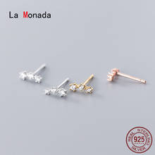 La monada brincos minimalistas para mulheres, prateados, em prata 925, joias finas em prata, 925 2024 - compre barato