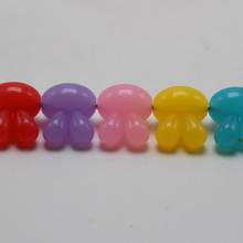 50 Mixed Jelly Color Acrylic Cute Bunny Rabbit Charm Beads 15X12mm Kids Crafts 2024 - buy cheap