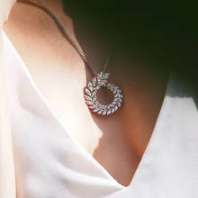 Lxt6 colar grande vintage novo luxuoso feminino, colar com flor cz, elegante, presente de joalheria 2024 - compre barato