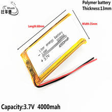 Bateria de energia litro boa qualidade 3.7v, 4000mah 133568 de polímero de lítio/li-ion bateria para tablet pc bank, gps, mp3,mp4 2024 - compre barato
