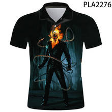 Ghost Rider New Summer 3D Printed Fashion Ropa Men Polo Shirts Boy Short Sleeve Casual Ropa De Hombre Streetwear Polo Homme 2024 - buy cheap