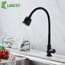 Free Rotation Black Solid Stainless Steel Kitchen Single Cold Water Kitchen Faucet Single Hole Kitchen Faucet Torneira Cozinha 2024 - buy cheap