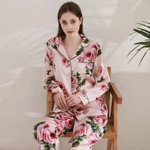 Mulberry Silk Pajamas Womens Silk Pajama   pj set Sexy Silk Sleepwear Nightwear   Lady  female summer 2024 - buy cheap