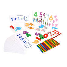 De Madera matemáticas contando palos juguetes con números niños preescolar matemáticas aprendizaje 0-10 además resta la educación 2024 - compra barato