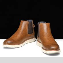 Botas de marca masculinas, sapatos casuais de alta qualidade, mocassins confortáveis de couro, botas leves retrô, sapatos grandes de 7 a 13 para homens 2024 - compre barato