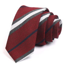 2020 New Men‘s 6CM Red Striped Ties High Quality Fashion Formal Neck Tie For Men Business Suit Work Necktie Gift Box 2024 - buy cheap