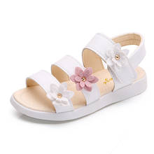 Girls Sandals Gladiator Flowers Sweet Soft Children's Beach Shoes Kids Summer Floral Sandals Princess Fashion Cute Footwear 2024 - buy cheap