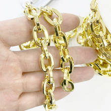 3 Meters Gold Plated long jewelry chain necklace making Punk chain long chain Handmade jewelry women jewelry  Gift 51397 2024 - buy cheap