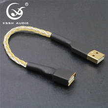 XSSH DIY Pure Copper Silver OFC USB A Male to USB A Female Audio Cable Cord Wire for Laptop PC DAC 2024 - buy cheap