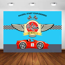 Racing car Backdrop Customized Red Race Car Boy Racing Children Birthday Party Decorations Photo Background Photocall 2024 - buy cheap