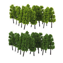 20x Dark/Light Green Tree Model Train Railway Forest Wargame Scenery Layout Z 2024 - buy cheap